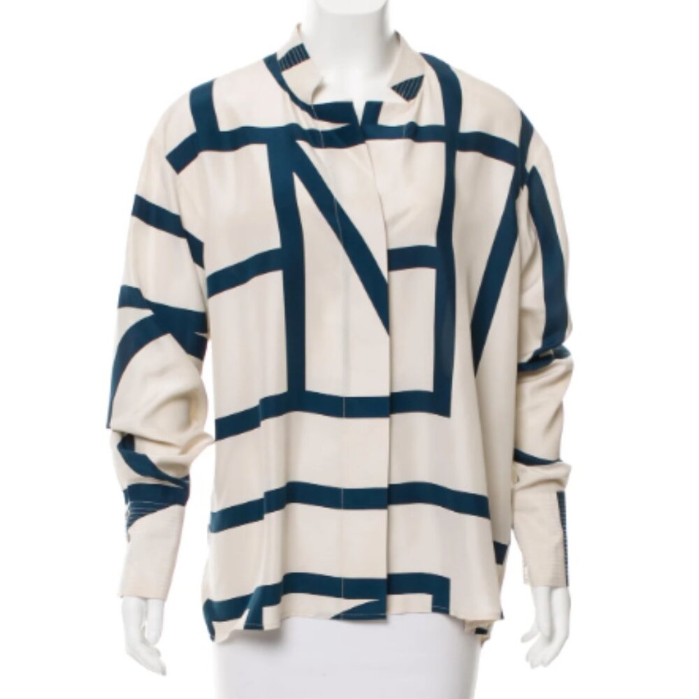 LAST CHANCE Toteme Silk Monogram Kenya Blouse